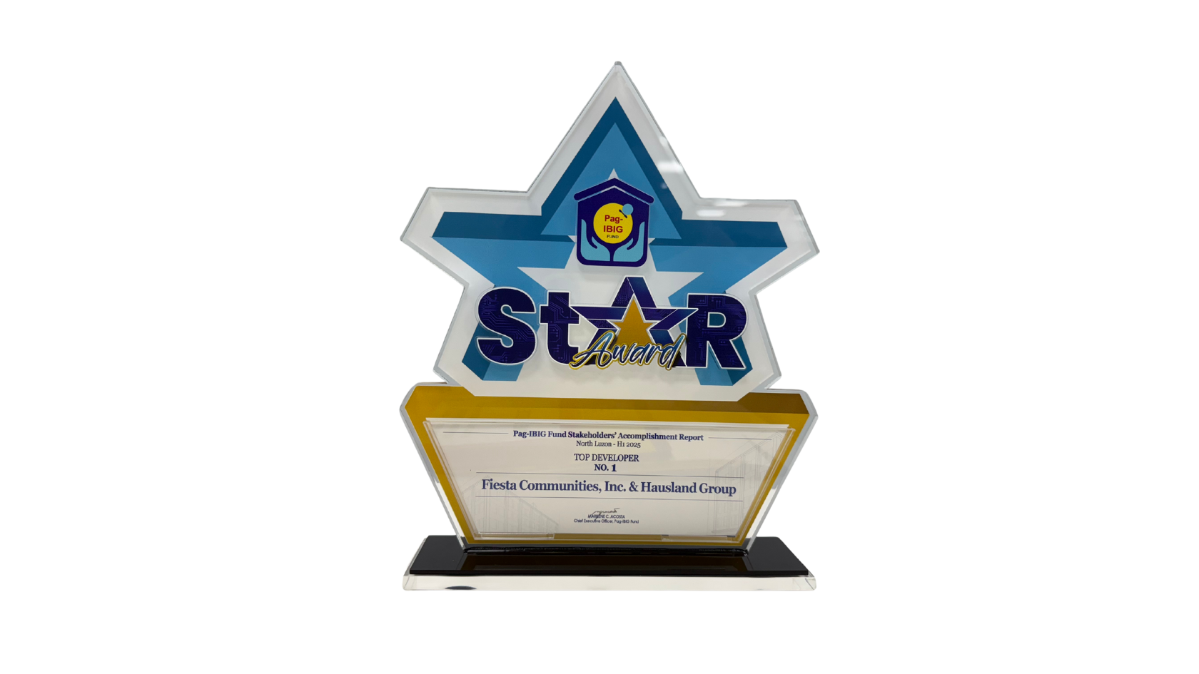 pag ibig star award no.1 top developer 2025